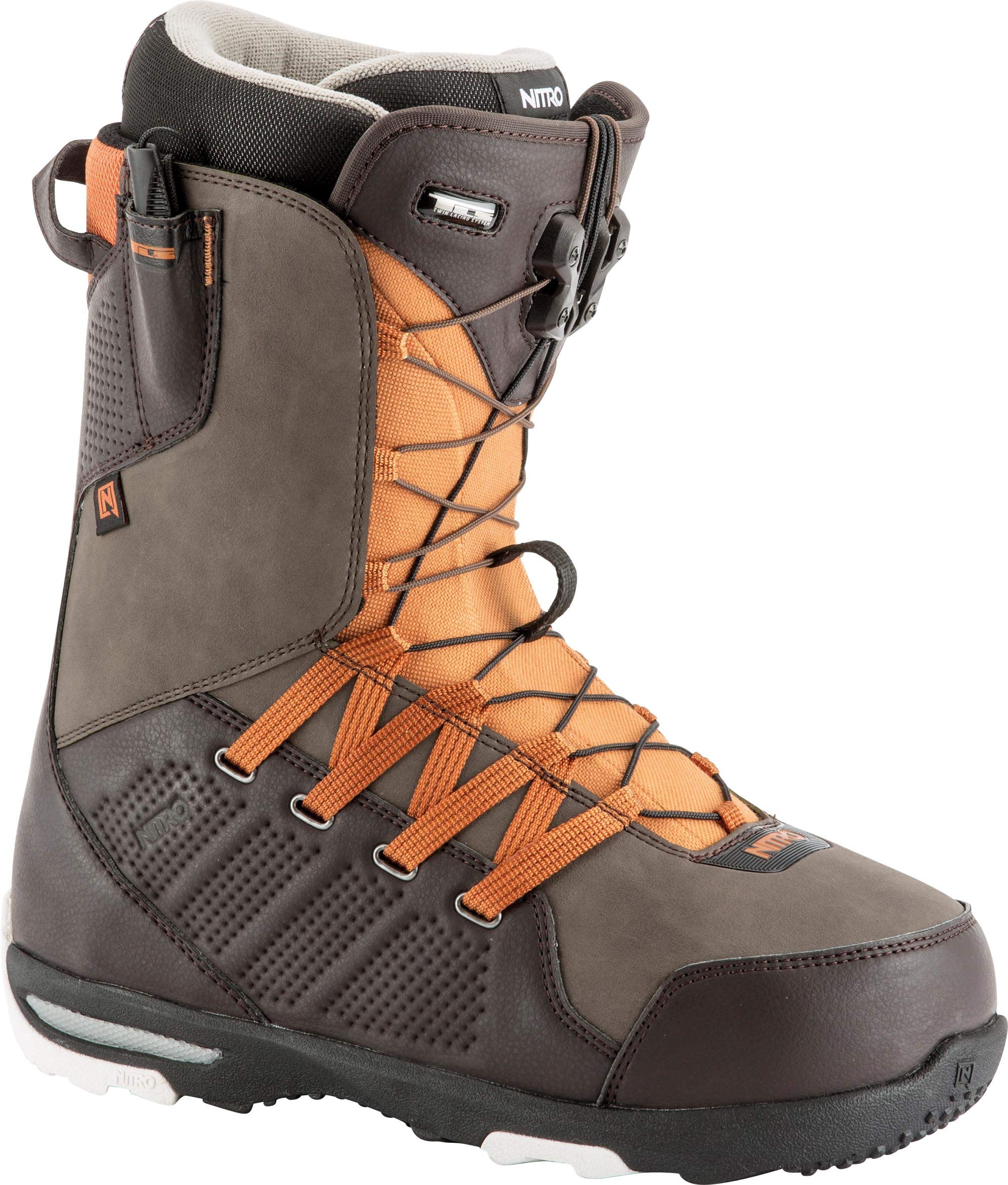 Nitro Snowboards Thunder TLS '19-Scarponi da Snowboard, Leggeri con Sistema di Allacciatura Rapida, Allround Freestyle Freeride Softboot Warm, Stivali Uomo