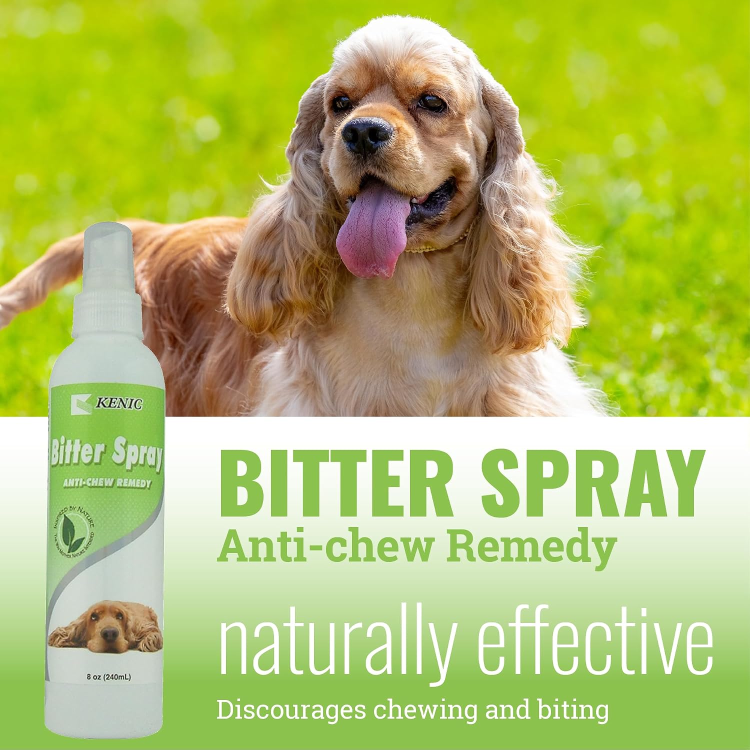 Kenic Anti-Chew Bitter Spray for Pets Safe for Furniture Paws Shoes Made in USA