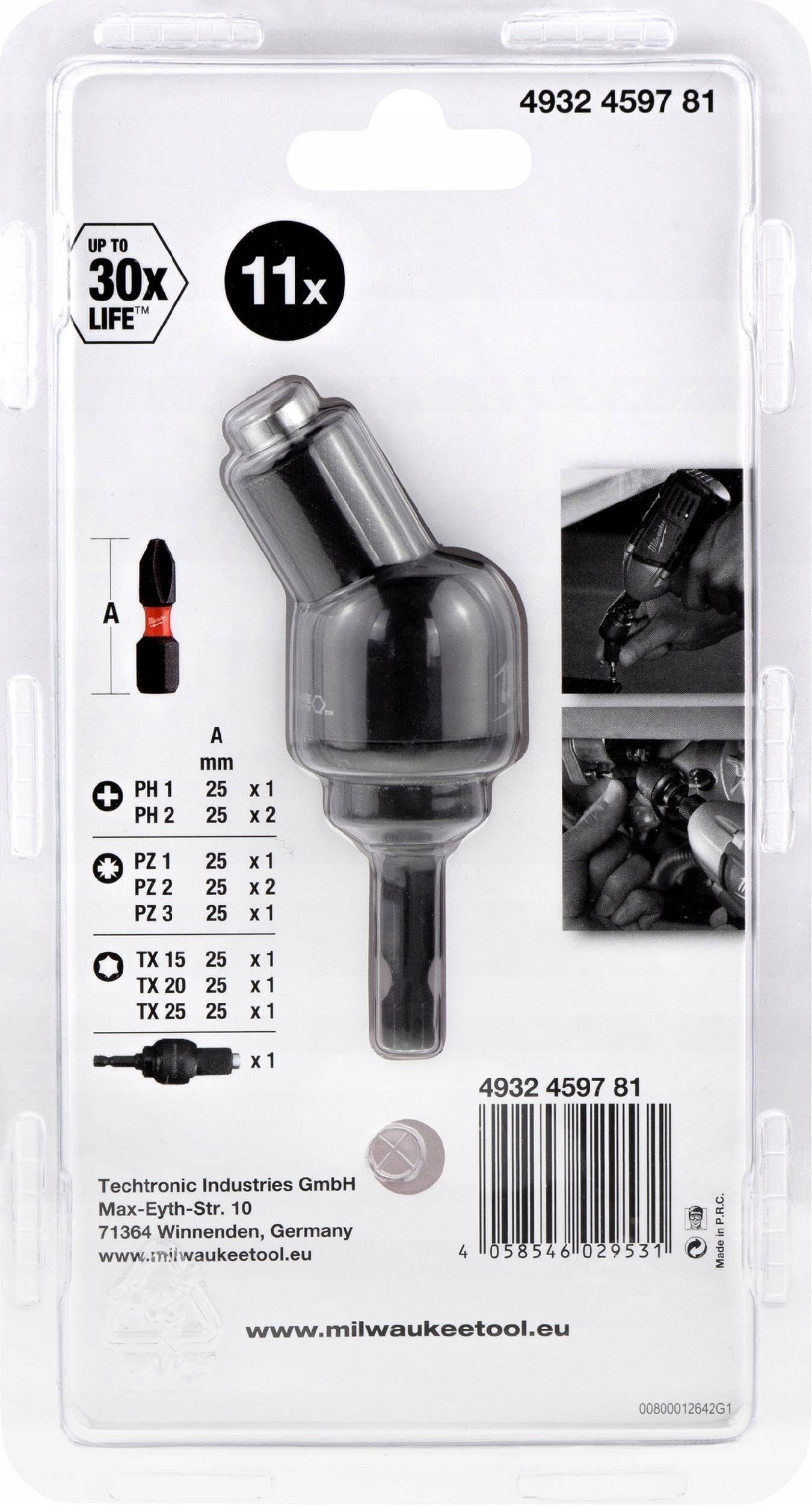 naoさま Milwaukee 4932459781 Universal Angle Drive + 10 Screw Bits