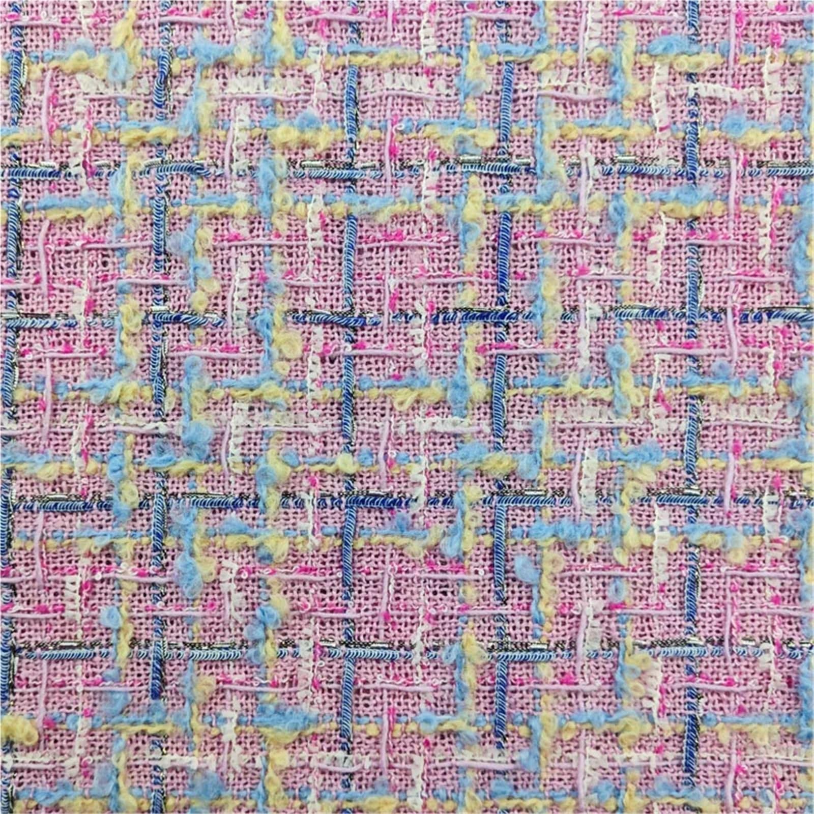 Tradycyjna tkanina tweedowa, Tweed Sewing Fabric Purple 145x100cm 30% Wool 70% Polyester