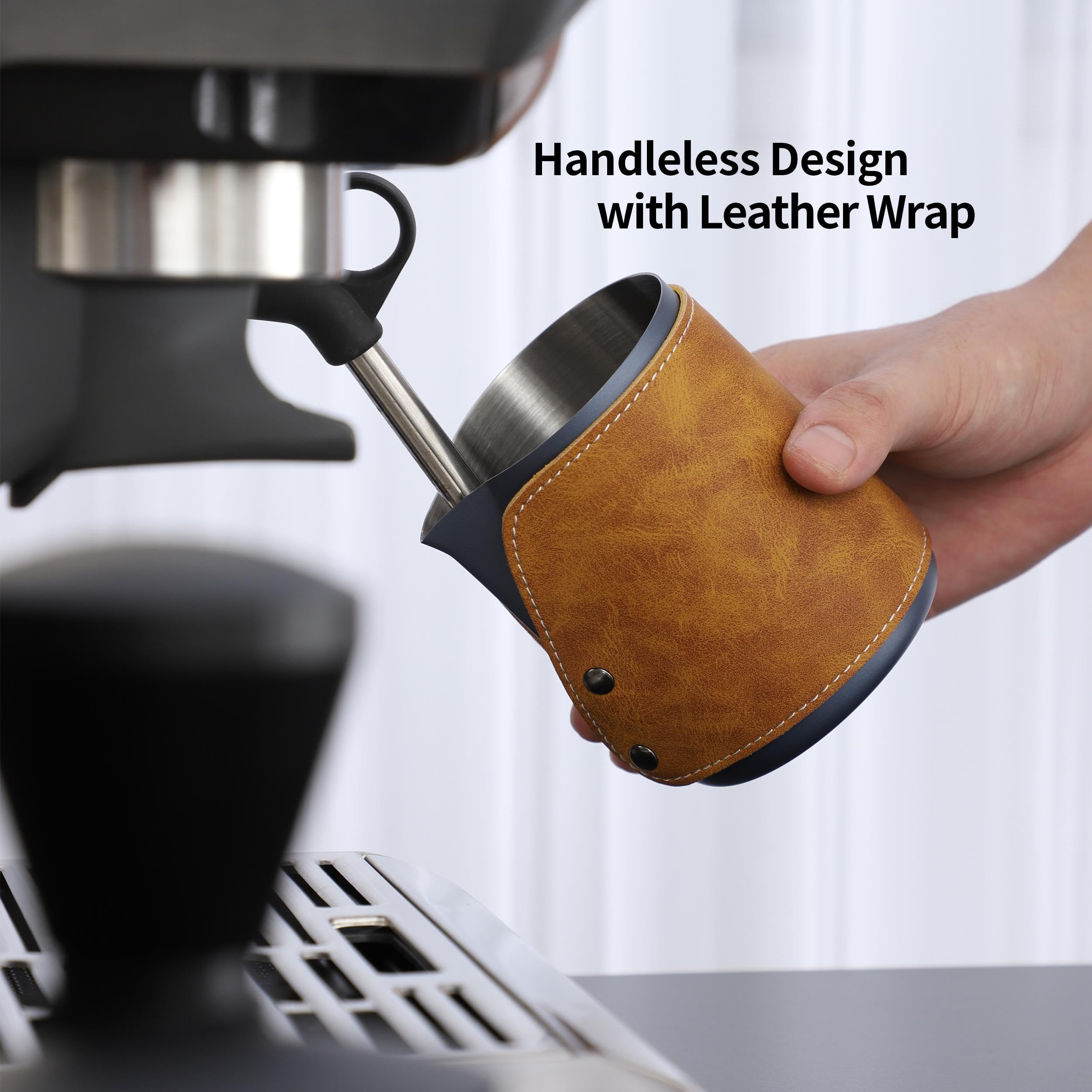 Amazon.com: Coosigar Handleless Milk Frothing Pitcher 450ml/15oz