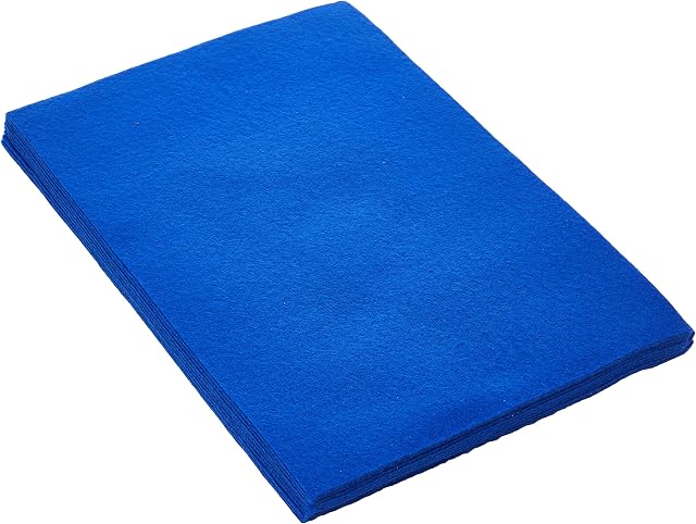 folia 520436 - filc do majsterkowania, z delikatną jakością wełny, 10 arkuszy, 150 g/m², 20 x 30 cm, ultramaryna, obróbka bez plam kleju - idealny do różnorodnych prac ręcznych