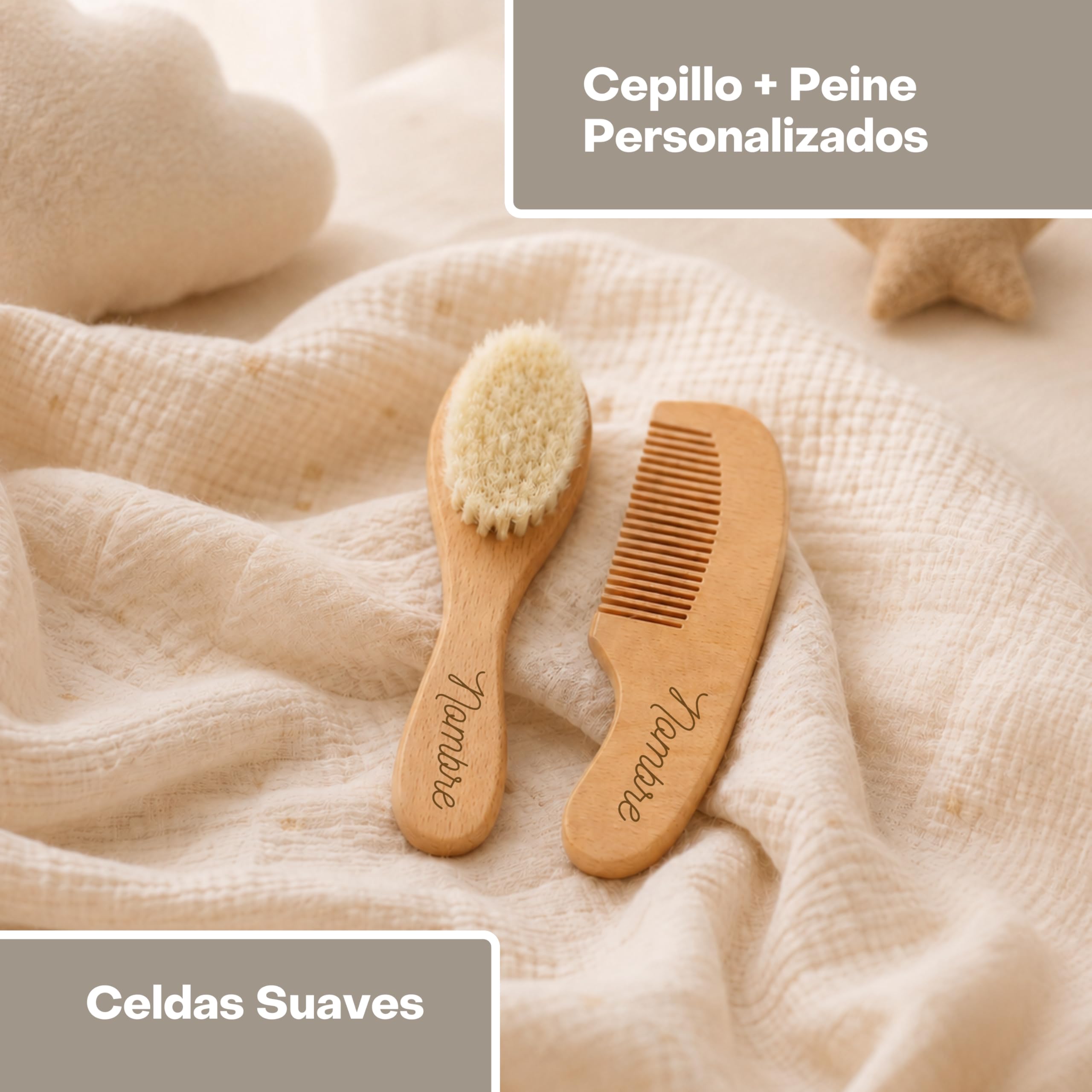 Cesta Bebé Personalizada Mi Ovejita, Regalo Recién Nacido con Manta Coralina, Peluche Ovejita, Cepillo y Peine Personalizados y Gasa Bordada (Rosa)