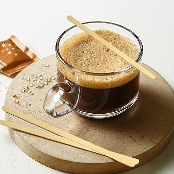 Bamboo Coffee Stirrers, 250 Count of Disposable Coffee Stir Sticks | Stir Sticks For Coffee Bar 5.5/7 Inch, Stir Sticks with Smooth End, Sturdy, Coffee Stirs for Coffee, Cocktail, Hot Drinks