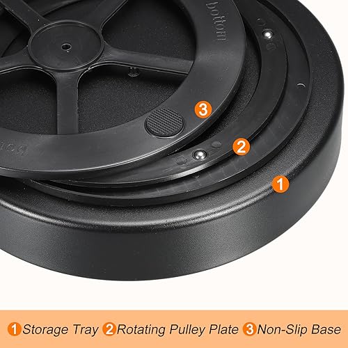 Miniatura 4 de uxcell Lazy Susan - Organizador giratorio de 2 niveles, estantes de especias de metal, organizadores de condimentos para gabinete, despensa, cocina,