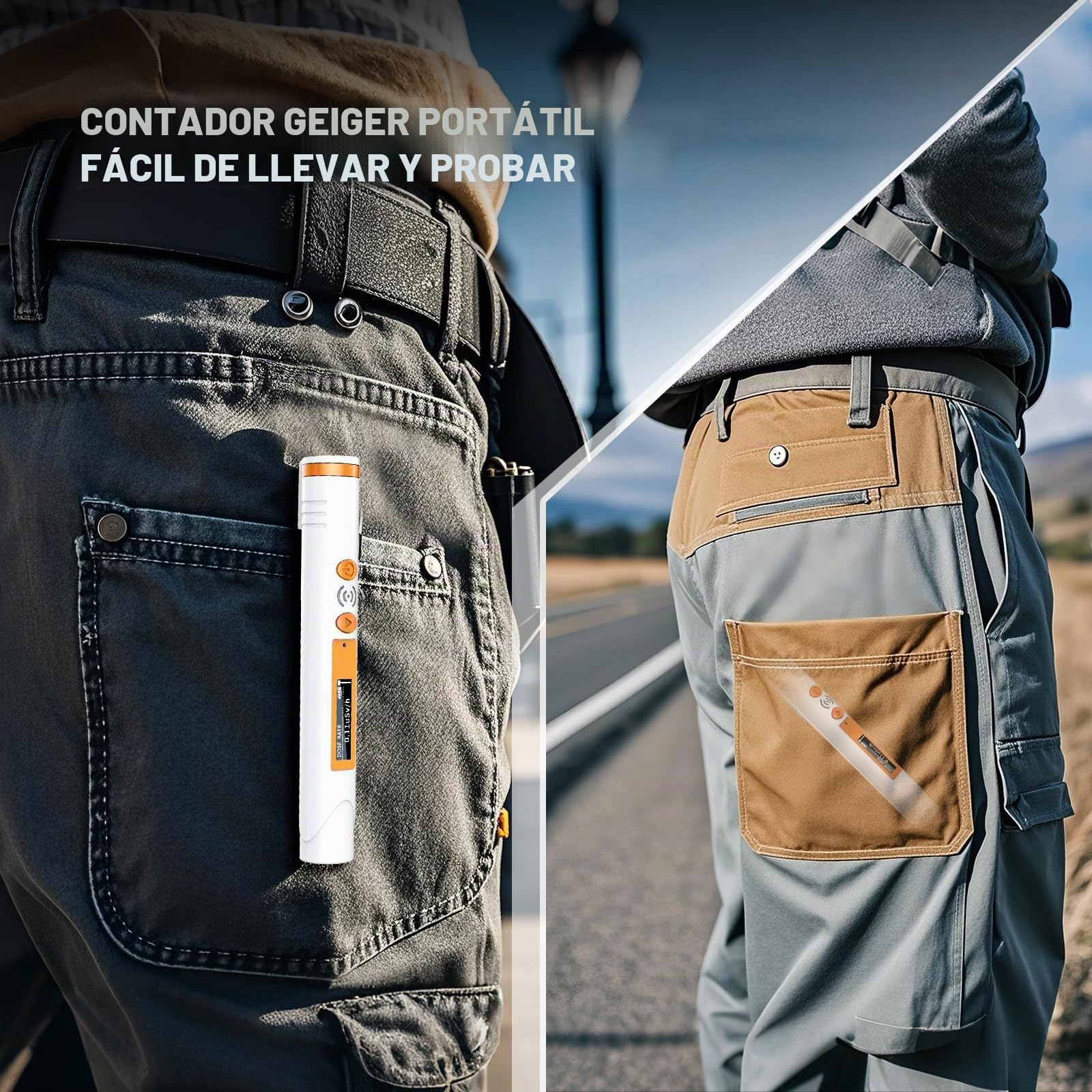 Contador Geiger Detector de Radiación, Forma de Bolígrafo Dosímetro Personal Rayos X Beta Gamma, Monitor de Radiación Nuclear, Diseño de Bolsillo Recargable
