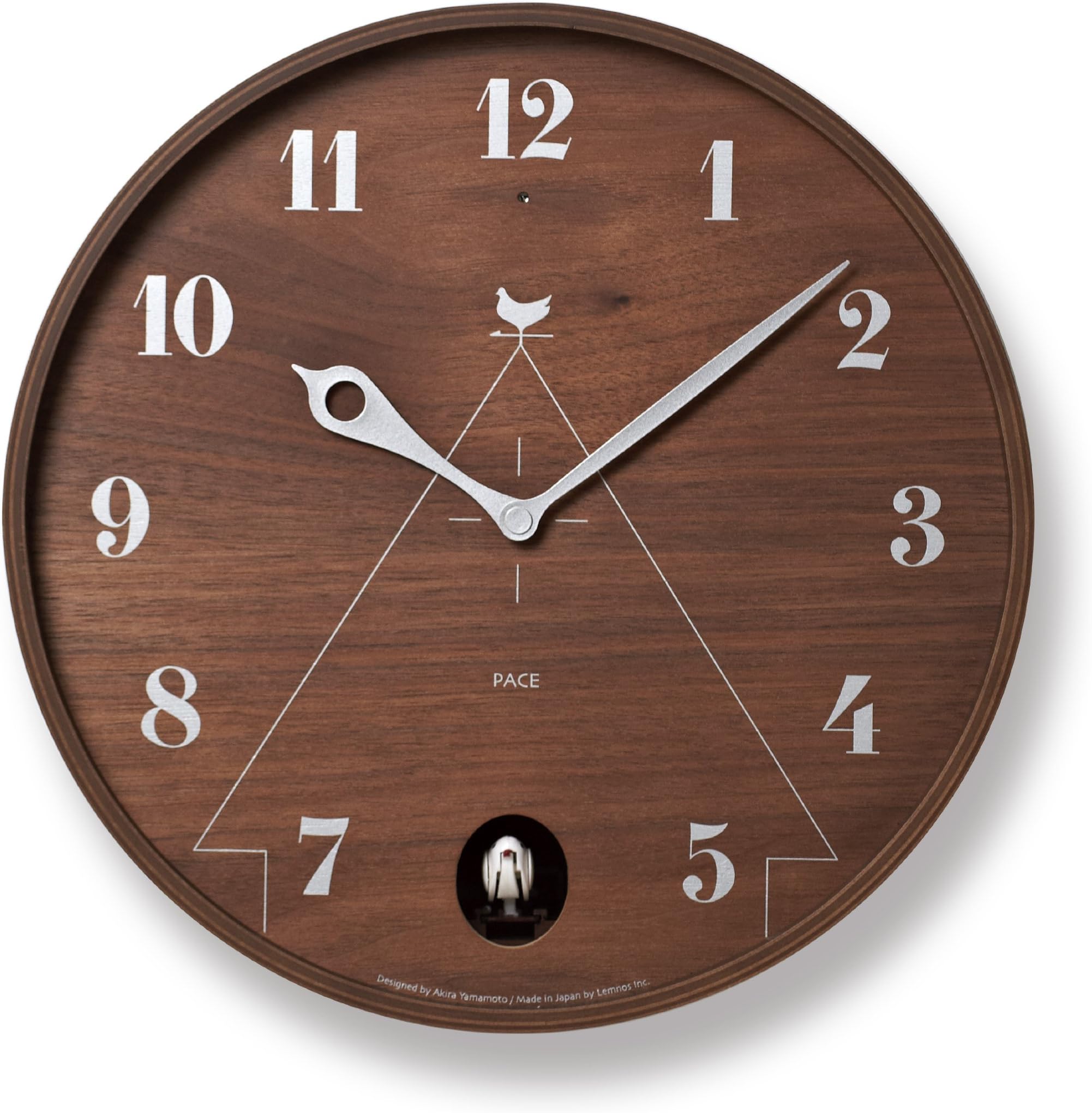 Lemnos Men's Pace Cuckoo Clock, Brown, One Size