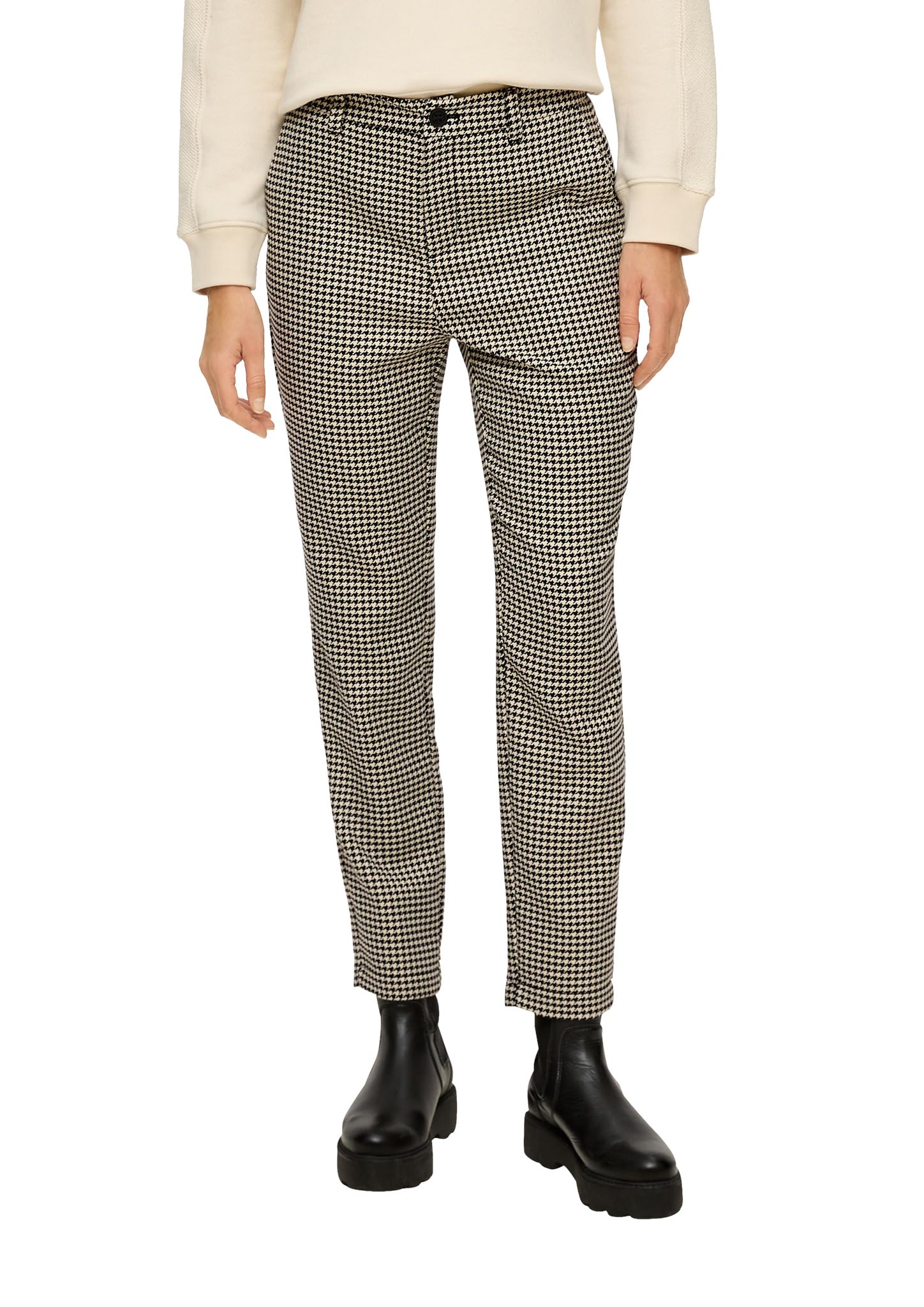 s.Oliver Damen Ankle Hose, kariert 2139134