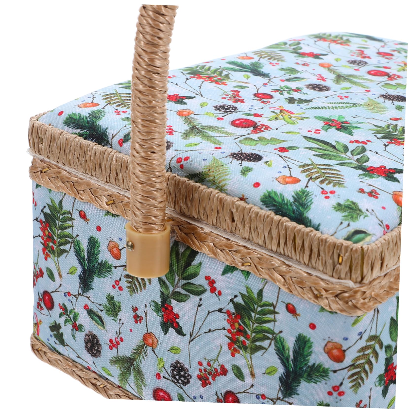 Organizador para Costura con Gran Capacidad y Asa Portátil Cesta de Almacenamiento para Suministros de Bordado y Accesorios Caja para Manualidades para Principiantes y Aficionados