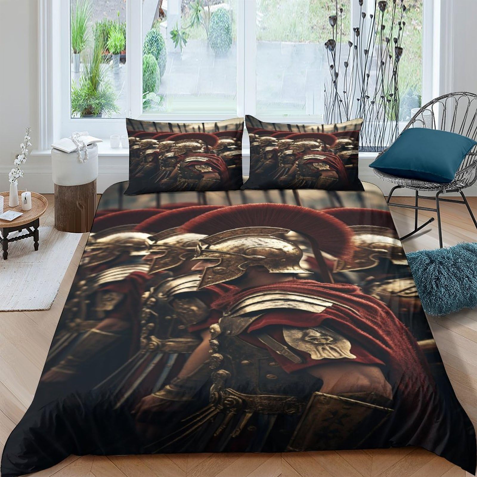Housse de couette guerrier romain en microfibre premium 220x240