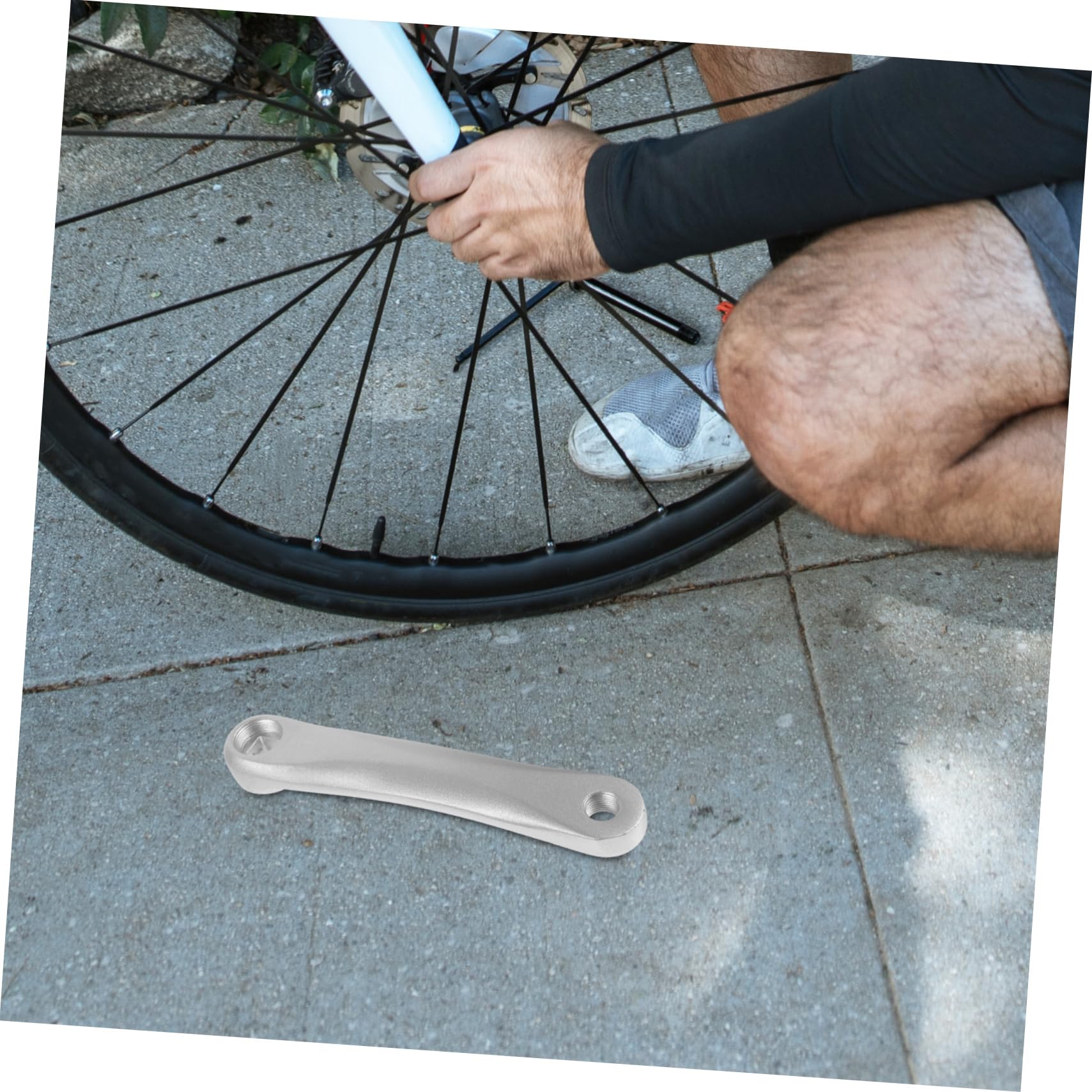 HEMOTON Aluminium Kurbelarm Links für Fahrräder und Robust für Rennrad Mountainbike Klapprad Perfektes Zubehör für Zuverlässige Reparatur