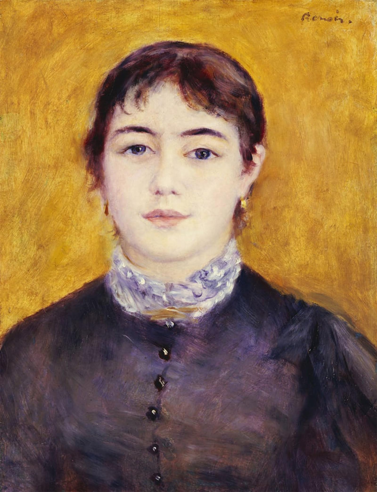 ARTXLXXBN Famous Print Painting Colorful Art Print Young Woman in by Pierre Auguste Renoir Canvas Art Decorations for Home Decor 60x90cm