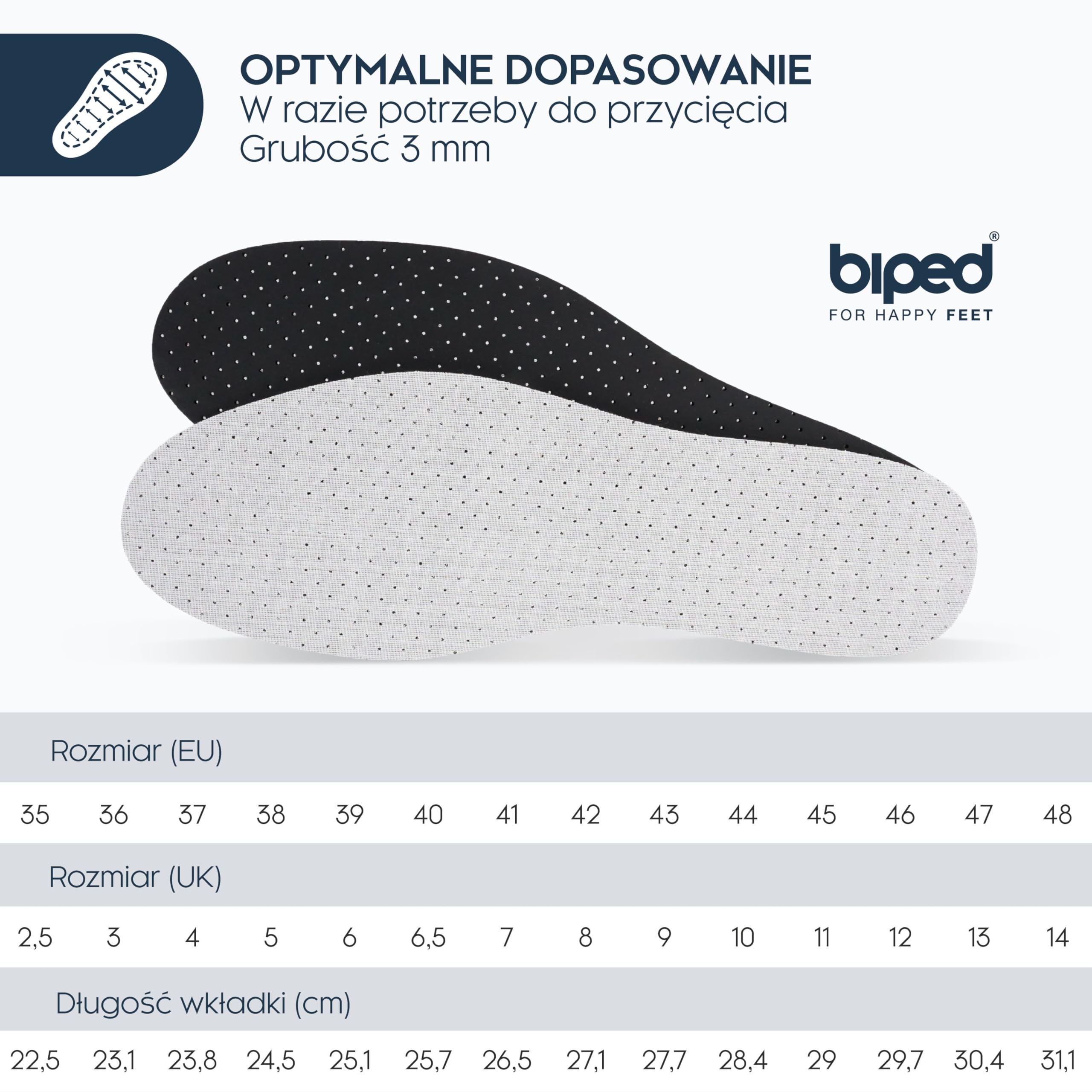 biped 4 par wkładek z węglem aktywnym z wypełnieniem lateksowym – przeciwdziałające poceniu się stóp – higienicznie świeże buty i stopy – ultralekkie i nadające się do prania ręcznego z2727