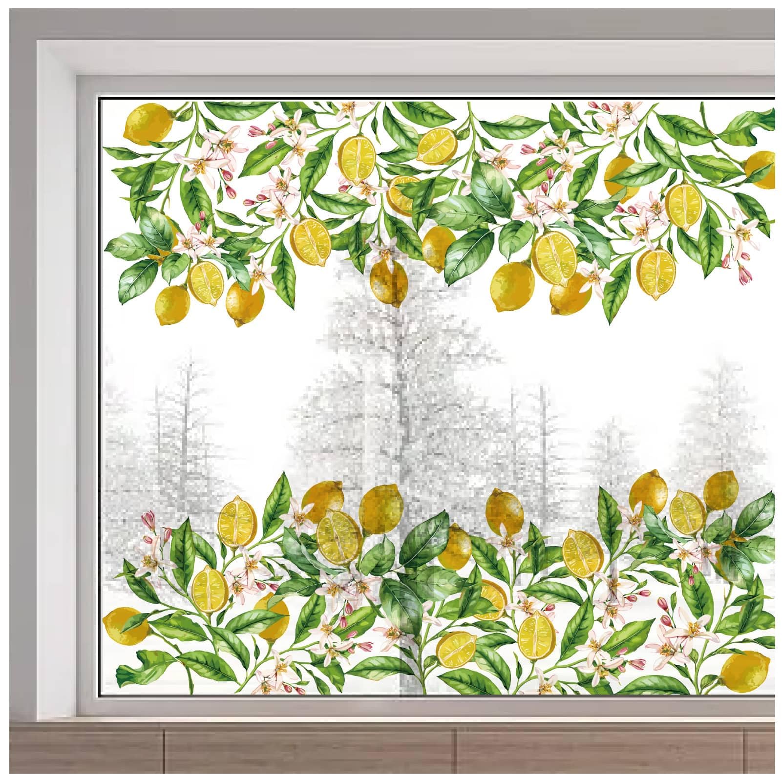 Anti-collision oiseaux autocollant citron statique pour vitre grand format GORGECRAFT