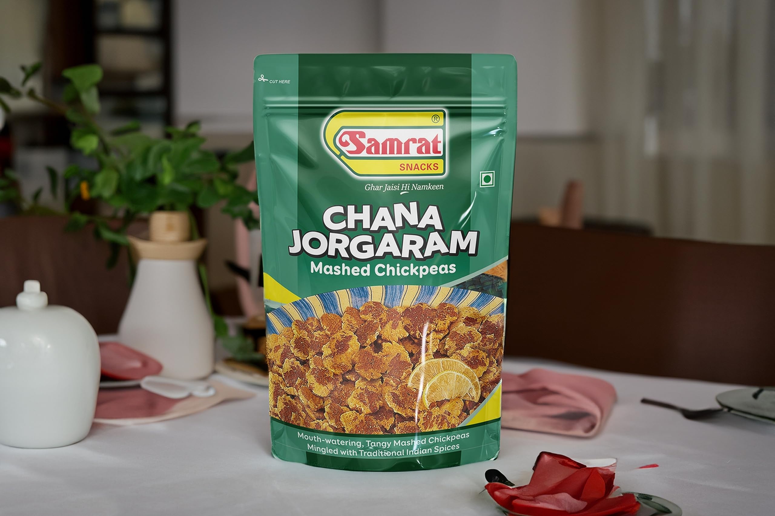Samrat | Chana Jor Garam Mashed Chickpeas Namkeen Flavorful Snack to Satisfy Your Craving | Ghar Jaisi Hi Namkeen | (Pack of 2 (2 x 1.K.g)) (B0C3XRZM9S) Amazon Price History, Amazon Price Tracker