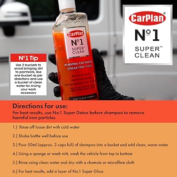 CarPlan No.1 Super Clean Car Shampoo, 600 ml