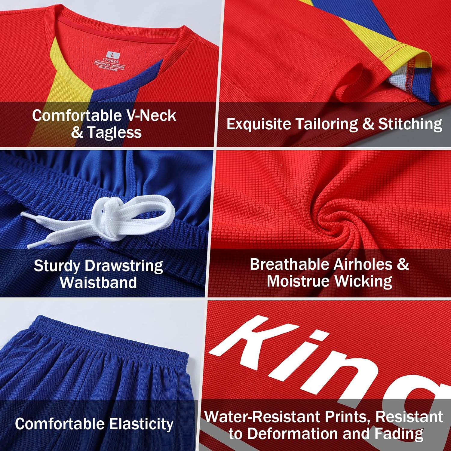 LAIFU Custom Soccer Jersey Personalized Youth/Kids/Adult Soccer Uniform w/Name Number Team & Logo - Image 3