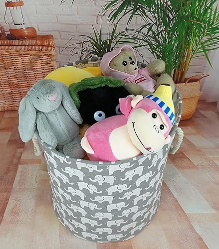 Miniatura 5 de Cesta de ropa sucia de elefante, plegable, impermeable, de lona, para la ropa sucia, linda canasta de dibujos animados para habitación de los niños,