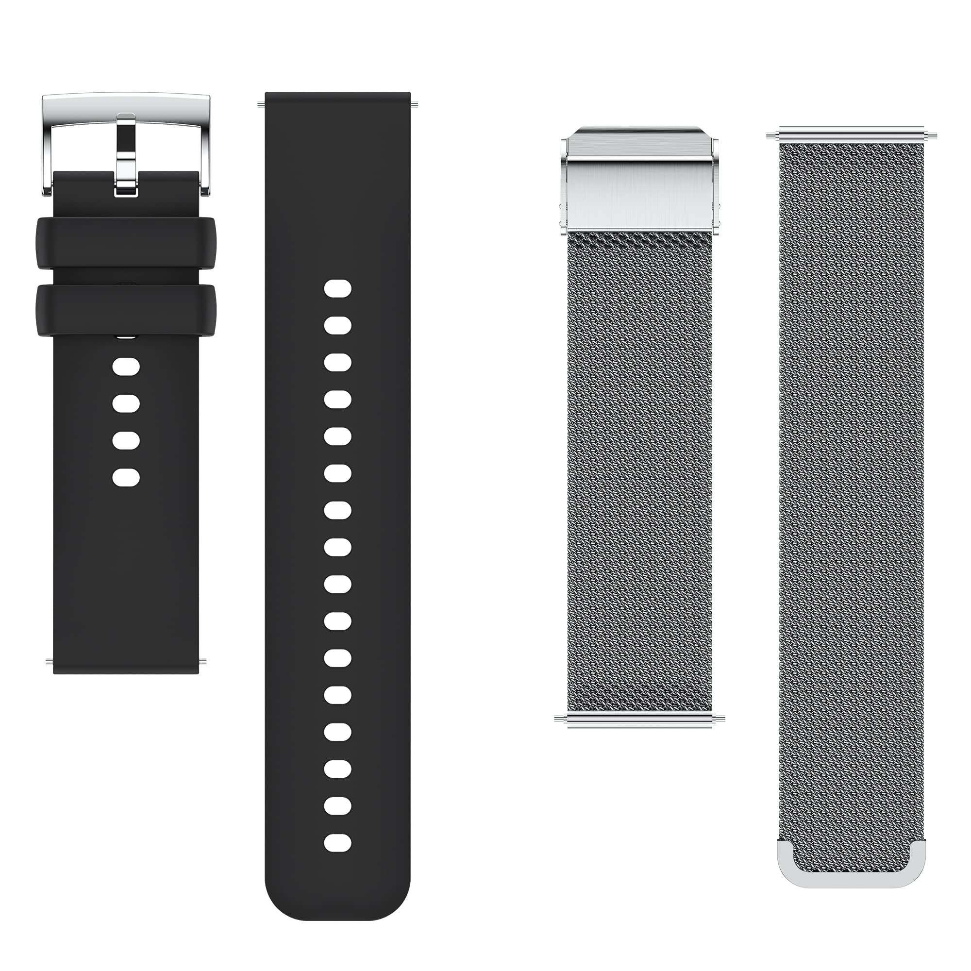 Popglory Smartwatch 22mm Ersatzarmbänder für P66,Verstellbare Ersatzbänder für Damen Herren