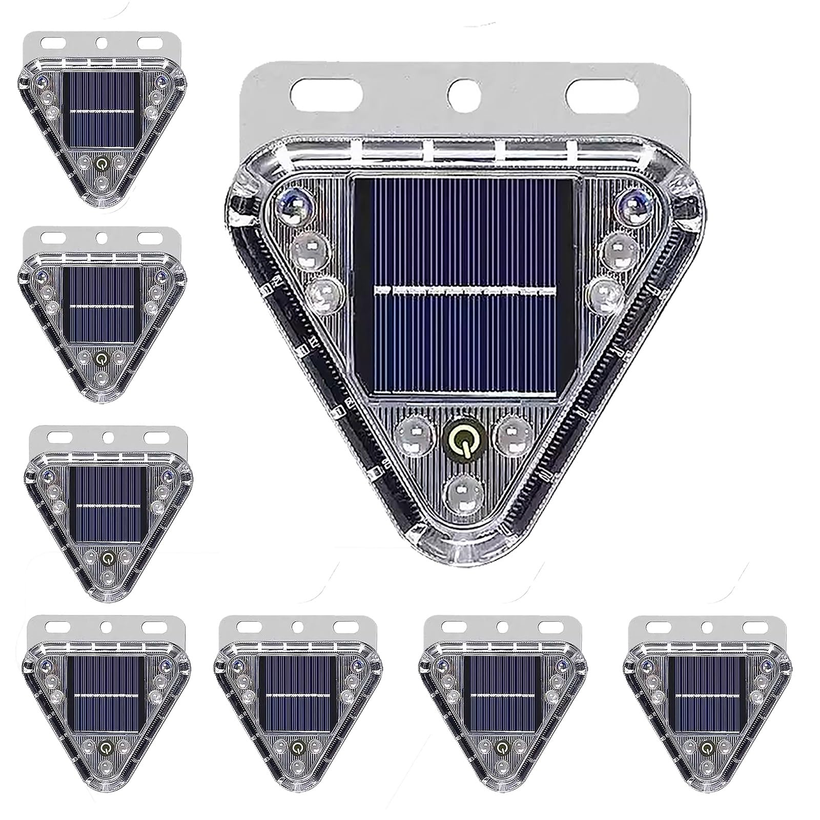 Solarne Ostrzegawcze Światła Stroboskopowe Lampy Błyskowe Samochodu Inteligentnym Czujnikiem Ruchu Zewnątrz Wodoodporna Ciężarówka Motocykl Dron Samolot Rower Kemping(8pack,Magnetic Bracket)