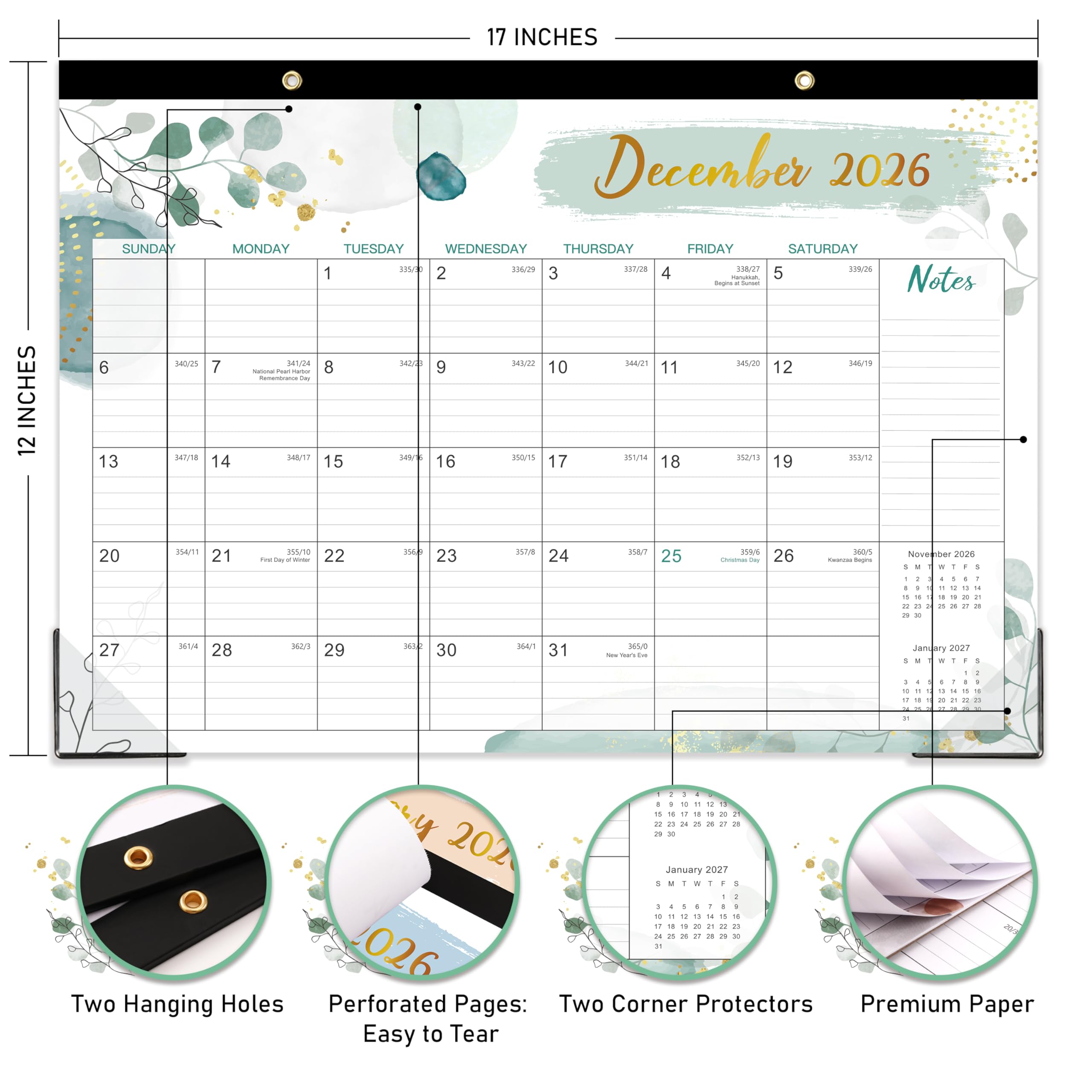 Snapklik.com : 2026 Desk Calendar - Desk Calendar 2026, Jan 2026 - Dec ...