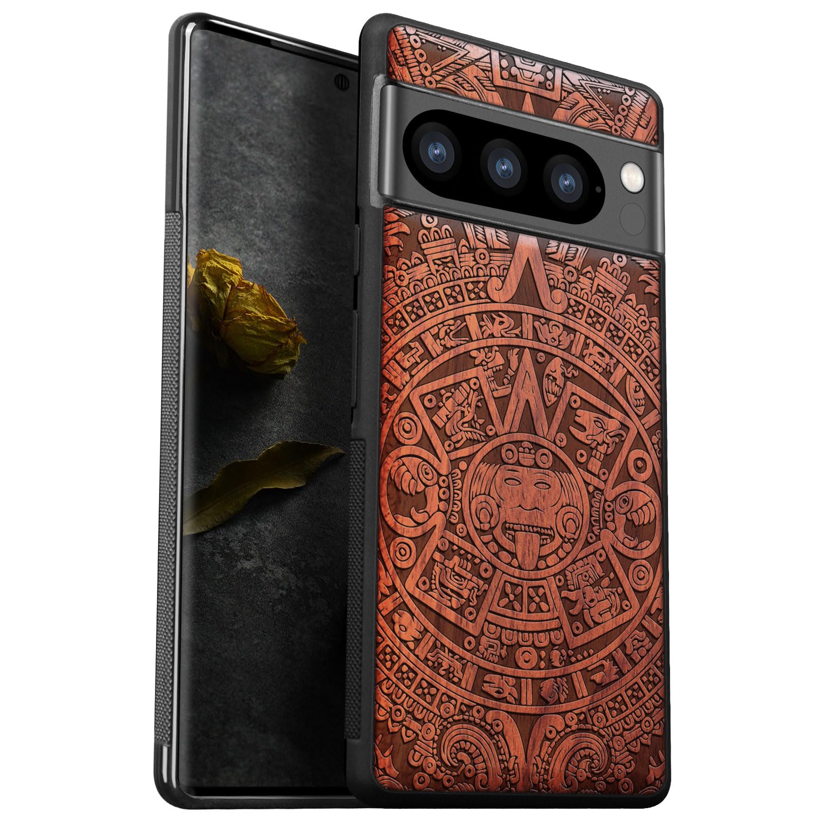 Coque bois Google Pixel 8 Pro étui protection artistique antichoc TPU - 8