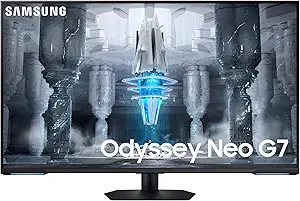 SAMSUNG 43" Odyssey Neo G7 Series 4K UHD Smart Gaming Monitor, 144Hz, 1ms, VESA Display HDR600, Quantum Matrix Technology, AMD FreeSync Premium Pro, LS43CG702NNXZA, Black