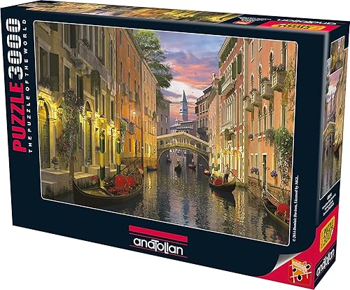 Miniatura 1 de Anatolian Puzzle - Venecia al anochecer, rompecabezas de 3000 piezas, #4904