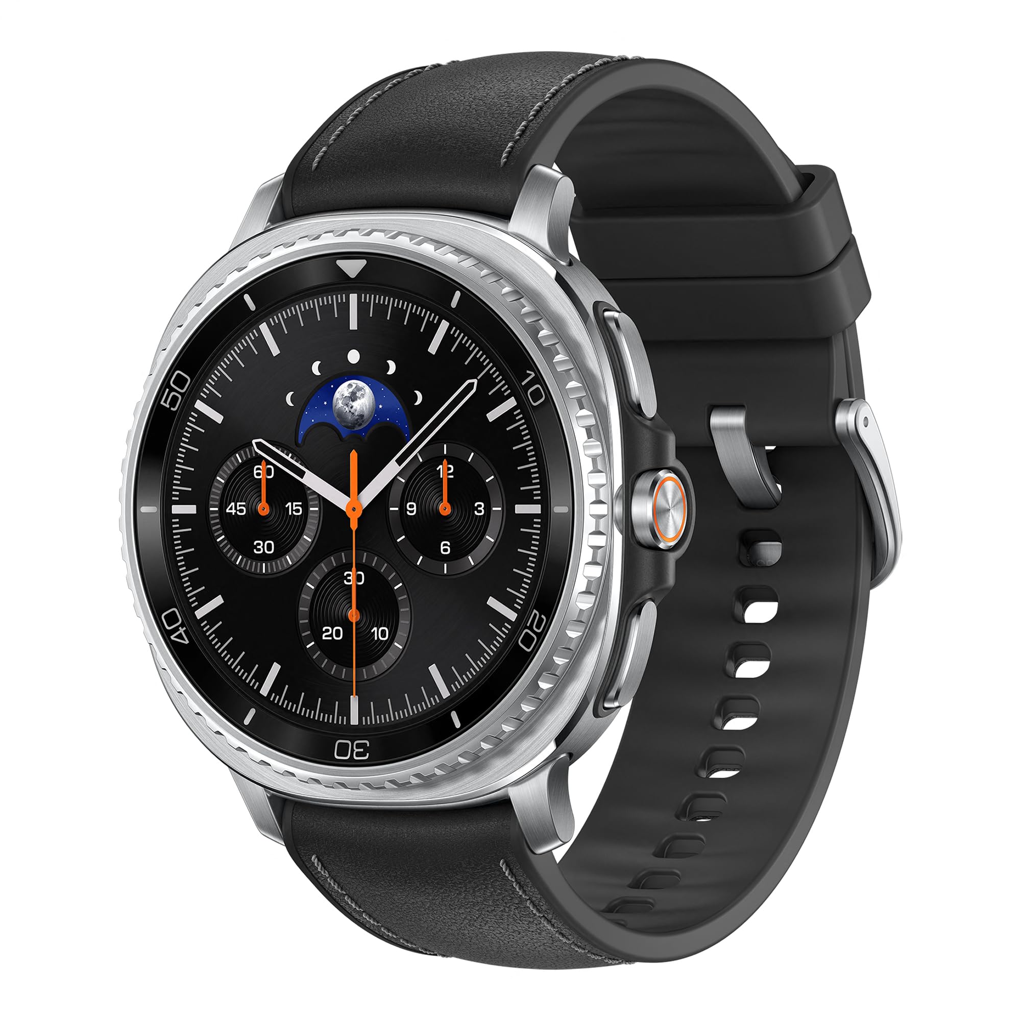 Samsung Galaxy Watch8 Classic 46mm, AI Smart Watch with Cushion Design and Rotating Bezels, with Hybrid Band and Wearable Display, LTE, Black, 3 Year Extended Warranty (UK Version)