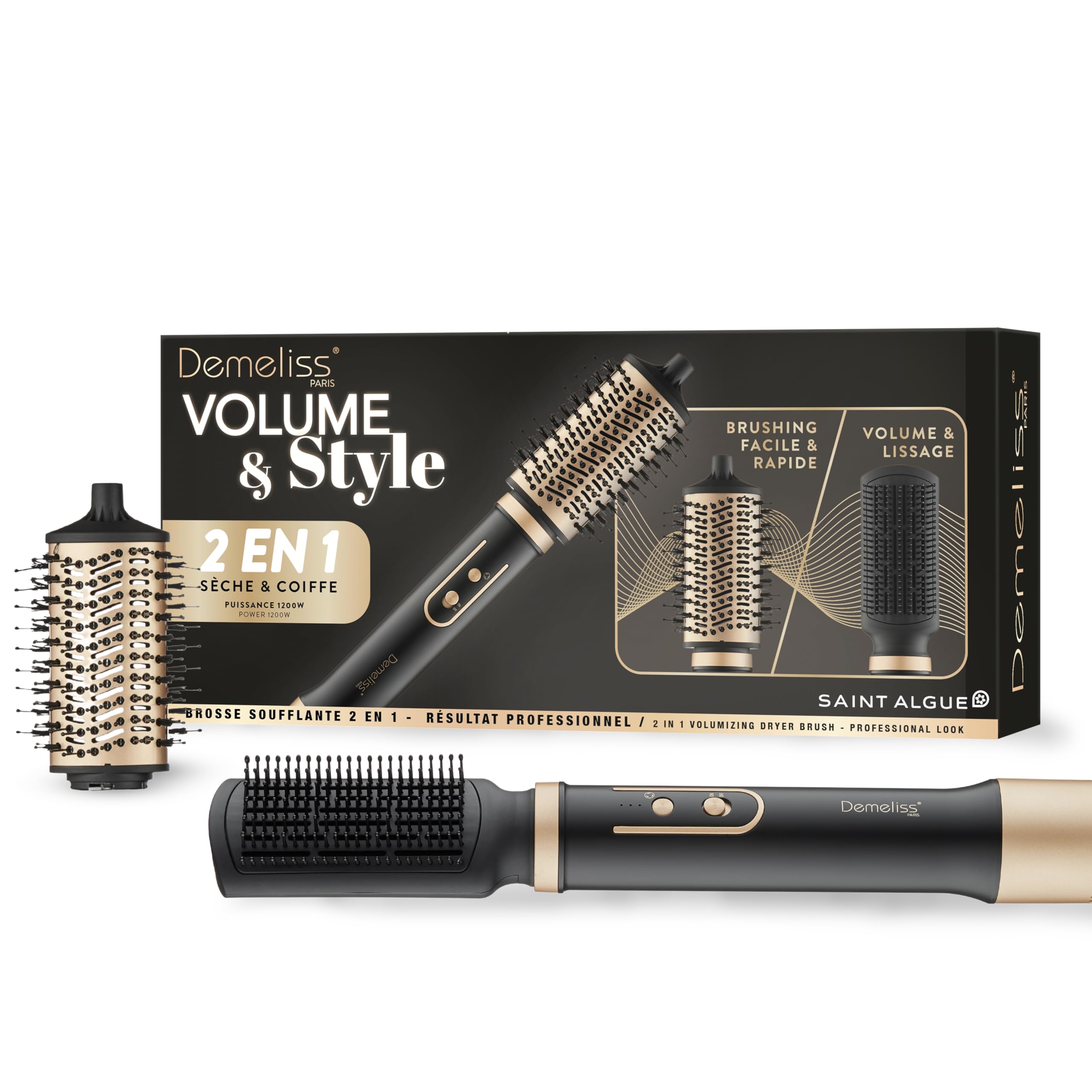 Demeliss – Hairdryer Brush 2 in 1 – Cepillo Secador Multifunción