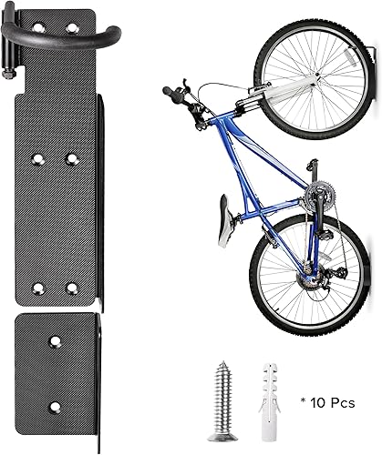 Miniatura 5 de BYOLHIO Bike Rack Garage Wall Mount Swivel Bike Hanger,Swing 90 Vertical Bike Stand Overhead Storage Bicycle Hooks, Hanging Wall Mounted Holder for