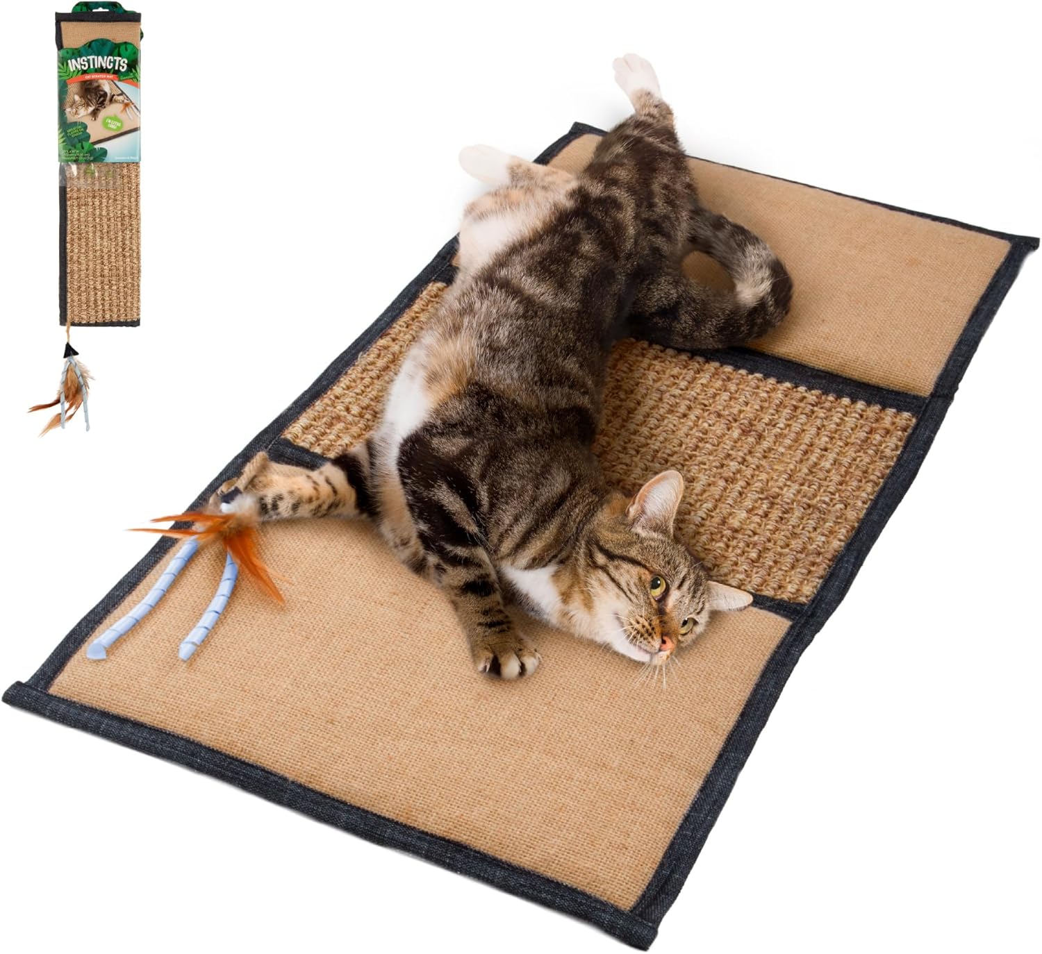 Petlinks Scratch & Play Carpet & Burlap Cat Scratch Mat - Brown, One Size