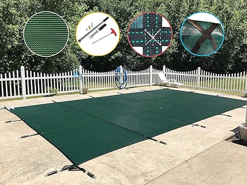 Miniatura 6 de WaterWarden Cubierta de seguridad para piscina de alta calidad para piscina enterrada de 12 x 24 pies, resistencia y durabilidad superiores,