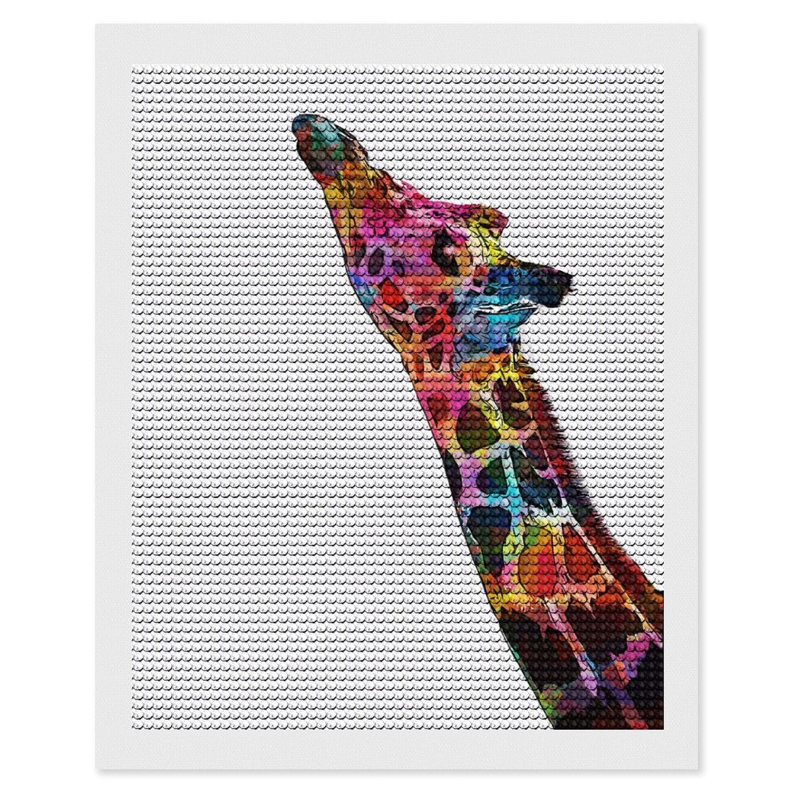 Junmoney Giraffe(5) Full Drill Diamond Painting Kit 16"x20", for Teens, Calming Craft to Unwind, Home Wall Decor, Christmas Gift
