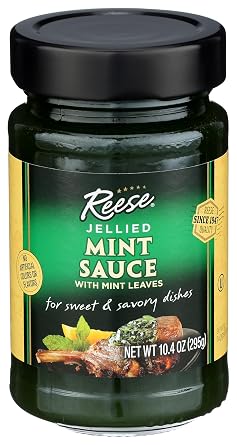 Reese Mint Jelly w/Leaves | Perfect for Lamb & Desserts | 10.5OZ (1 Pack)