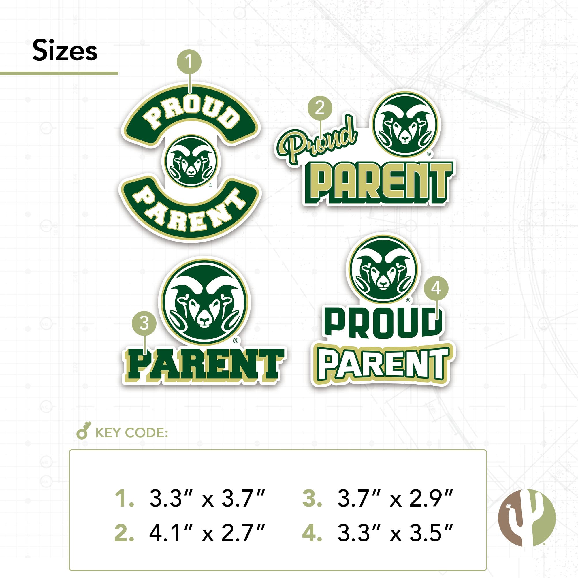 Colorado State University Sticker Sheet - Officially Licensed Vinyl Decals For Laptop, Water Bottle, Car (Proud Parent) - View #6