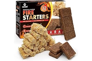 MEKER Fire Starters: Natural Fire Starters for Fireplace, Campfires, BBQ Grills, etc.
