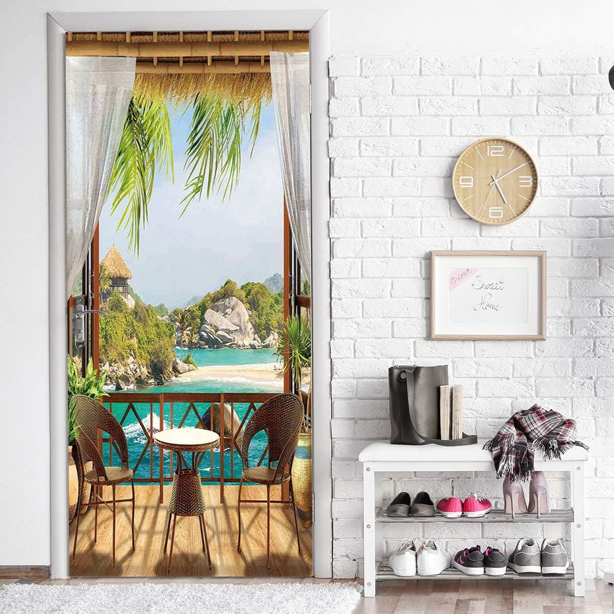 Star Moon Moo ドアステッカー 海辺の休日 おしゃれ はがせる 北欧 部屋 ウォールステッカー トイレドア かわいい ワンピなど最旬ア インテリア 壁飾り 3d立体 コーヒー店 壁紙 バー Star Moon Moo ドアステッカー 海辺の休日 おしゃれ はがせる 北欧 部屋 ウォールステッカー トイレドア かわいい ワンピなど最旬ア インテリア 壁飾り 3d立体 コーヒー店 壁紙 バー