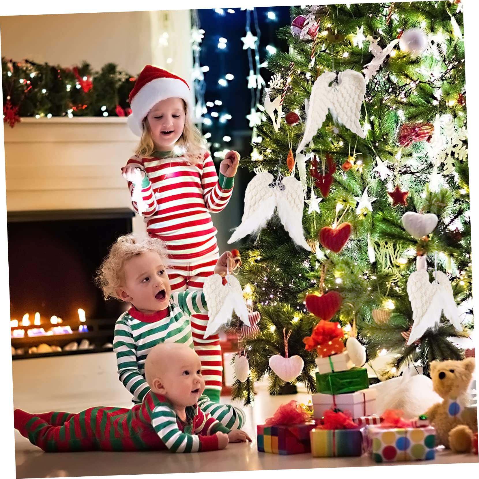 ABOOFAN 5 Sets Weihnachtsbaumschmuck Weihnachtsbaumschmuck Kreative Weihnachtsanhänger Exquisite Handwerkskunst Leichtes Weihnachtsthema Party- Und Bankettdekor 2 Stück * 5
