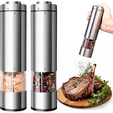 Automatic Salt and Pepper Shakers - 2-Pack