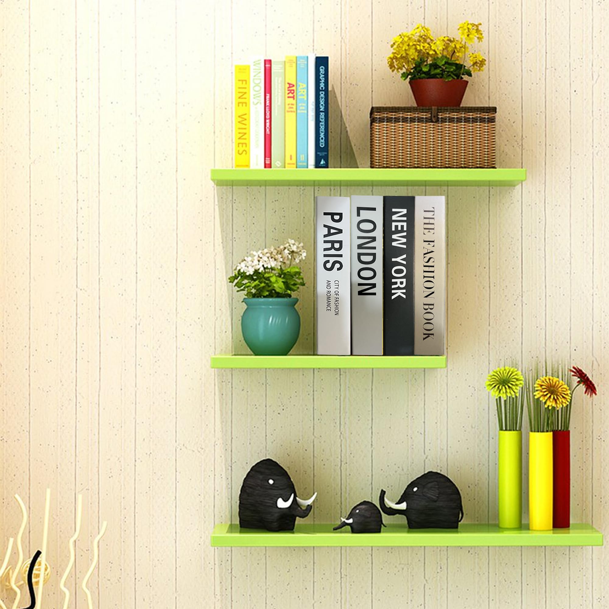 Mini Libri Decorativi In Legno - Set Di 3 Libri Finti Impilati Con Nappa E Foglie - Decorazione Per Tavolino E Libreria