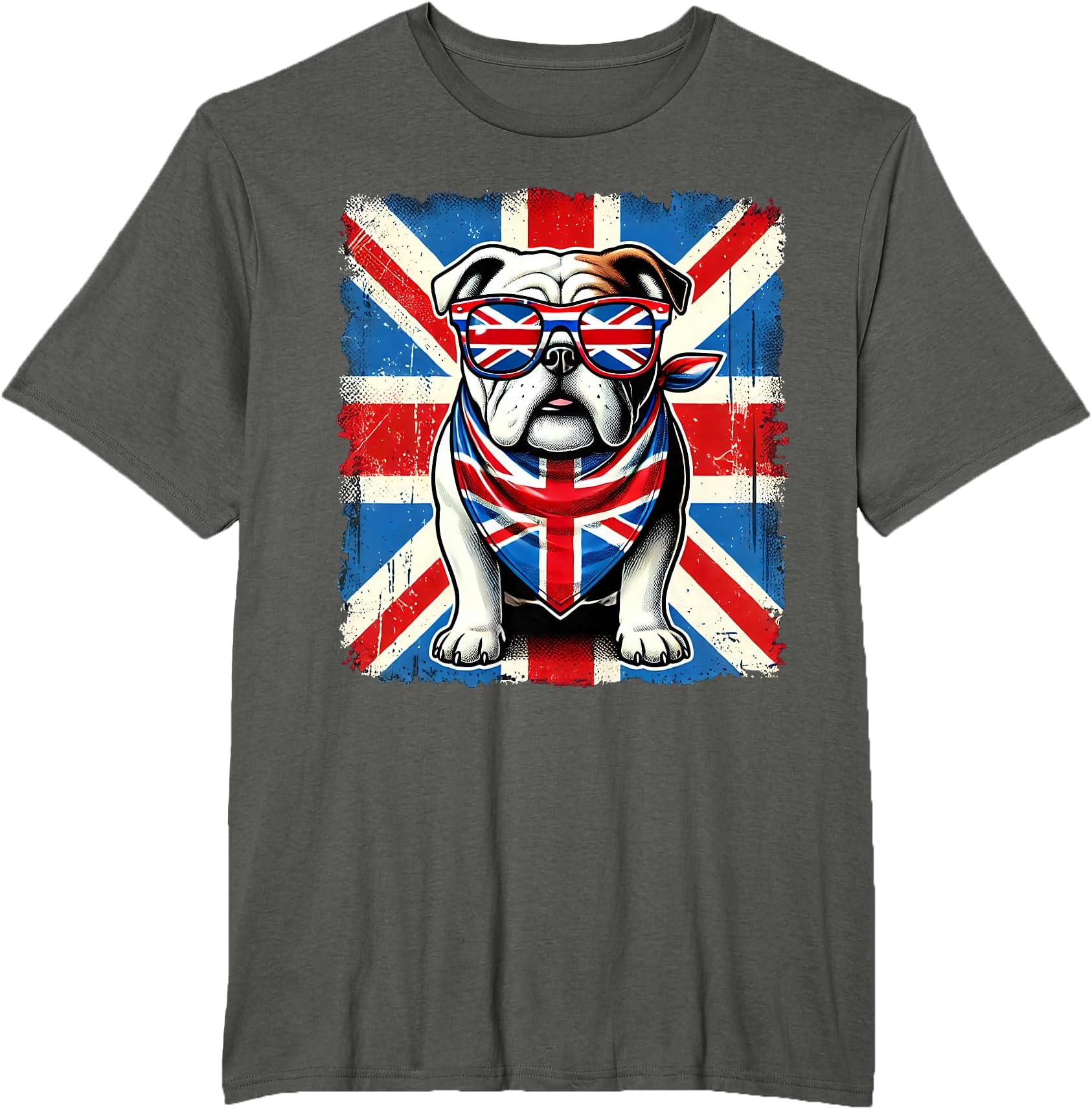 Union Jack Flag British Kids UK Flag England Bulldog T-Shirt
