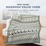 Mary Maxim Maximum Value Fil acrylique pour le crochet et tricotage, Fil de poids doux et plus mauvais 4, Idéal pour les couvertures, les chandails, les chapeaux et les écharpes, 8 oz Skein (474 Yds), Denim léger