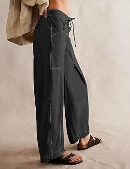 TQD Wide Leg Barrel Jeans for Women Trendy 2025 Mid Rise