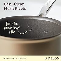 Vista 7 de Anolon Ascend Cacerola antiadherente con anodizado duro y tapa, buena para todas las estufas (gas, superficie de vidrio, eléctrica e inducción)