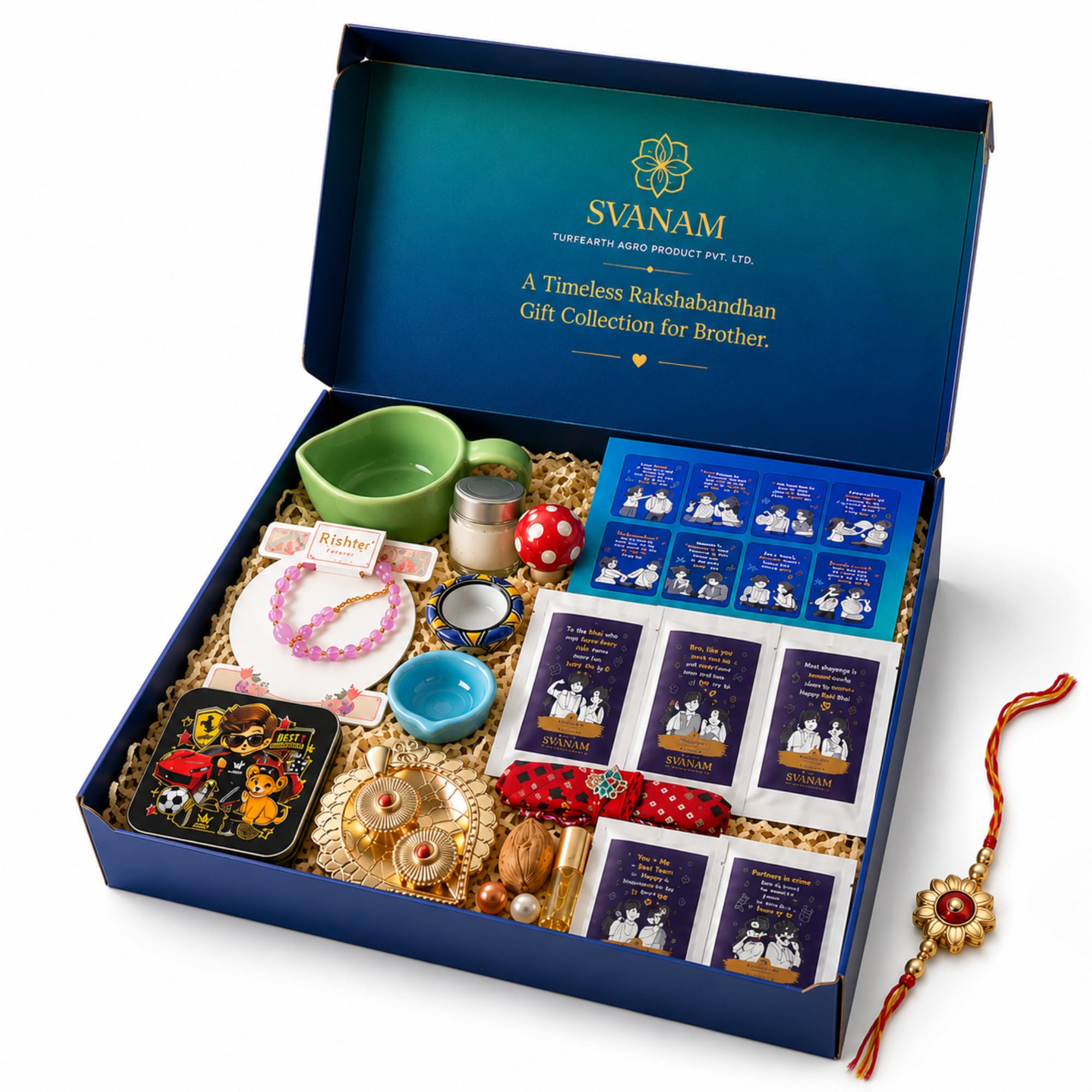 Svanam Raksha Bandhan Celebration Gift Hamper Collection (For Boys) | Festive Gift Box, Ready-to-Gift, Multiple Items Included, Brother Special, Rakhi Collection-image-44