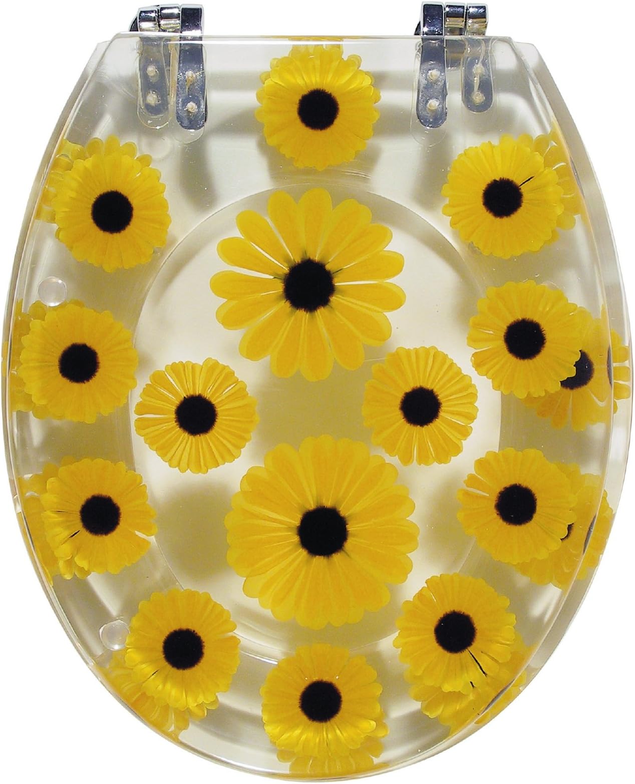 Sanitop-Wingenroth Toilet seat with Sun Design, Set of 1, Transparent, 40465 5