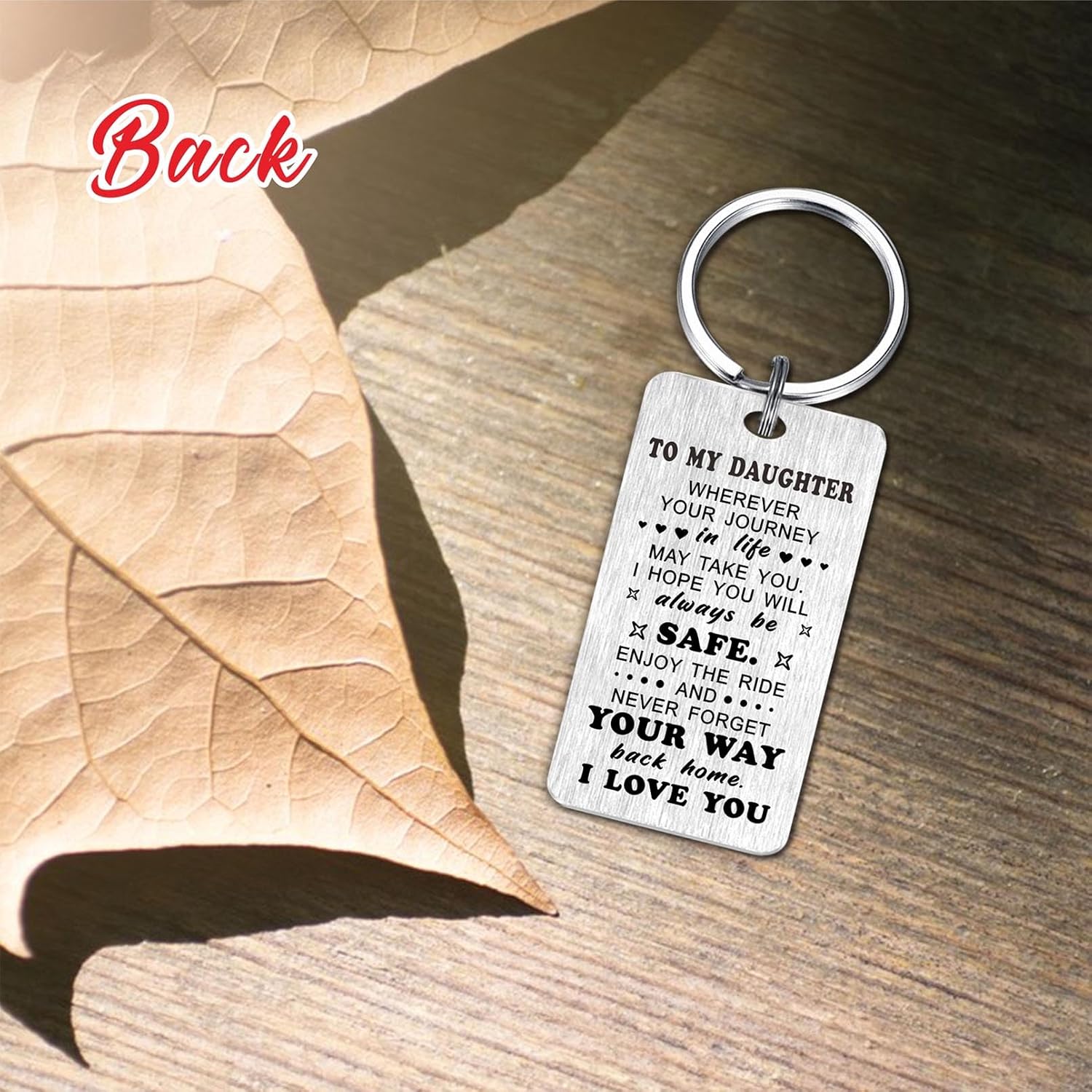CPLJW Drive Safe Keychain Gifts for Daughter - Daughter Gifts from Mom, Adult Girl Gift for Birthday Mothers Day Valentines - Image 4