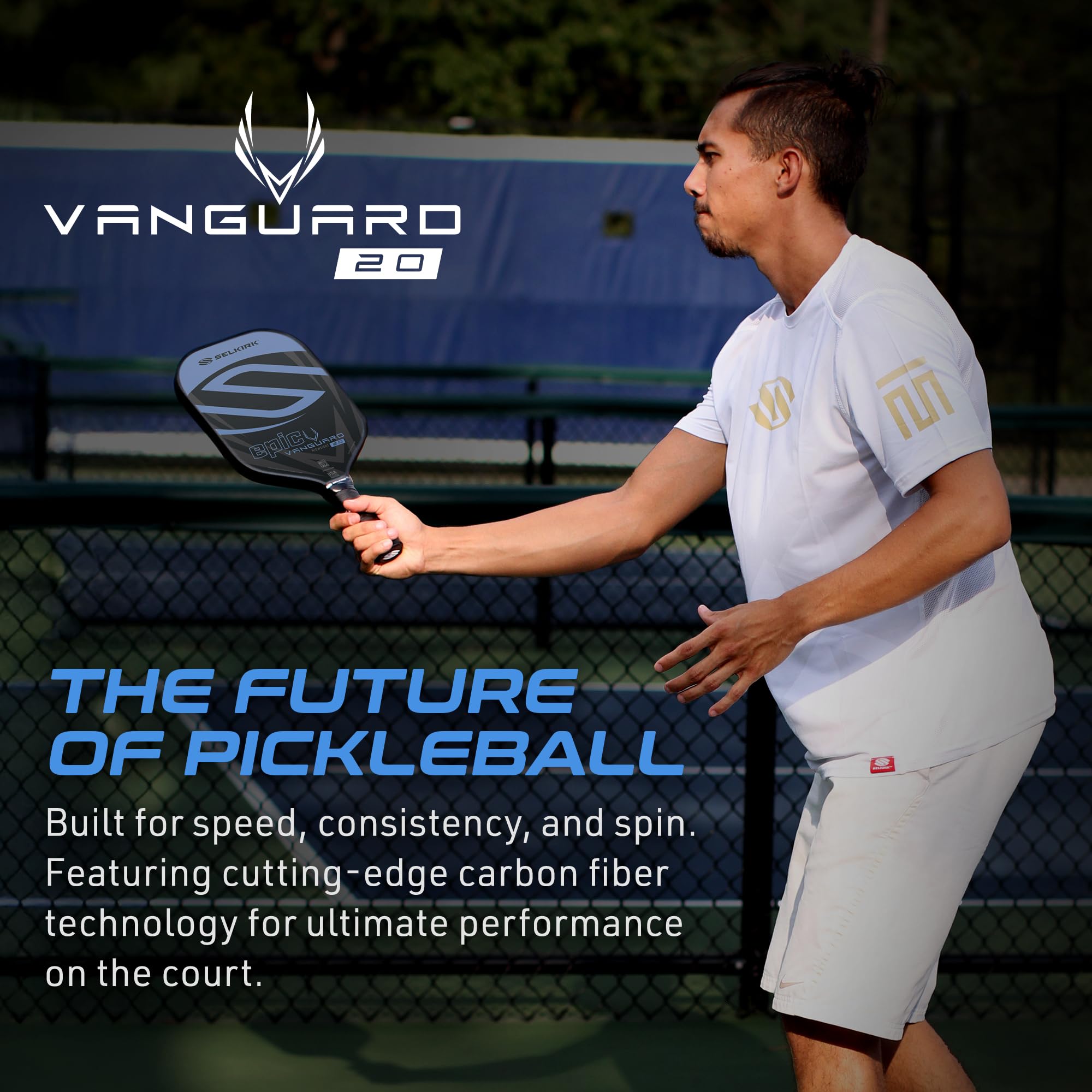 Selkirk Sport Vanguard Hybrid Pickleball-Paddel | Kohlefaser-Pickleball-Paddel mit einem Polypropylen-X5-Kern | Pickleballschläger