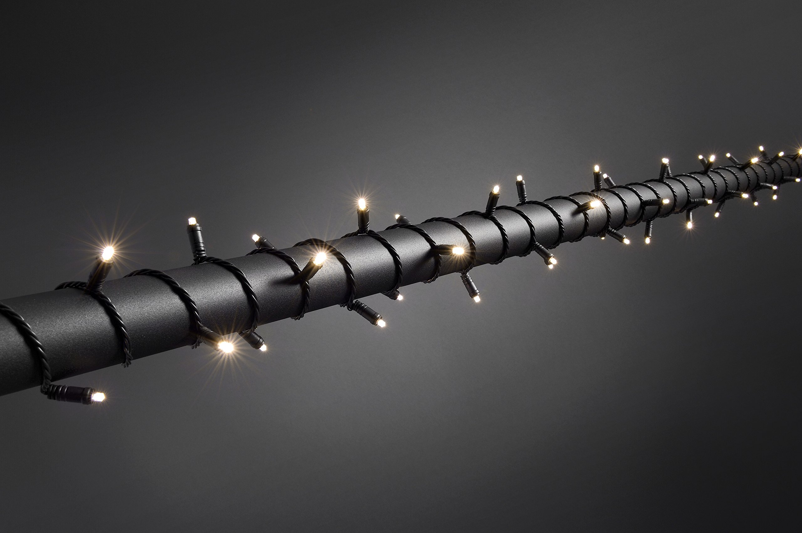 Konstsmide Micro LED Lichterkette – 17.2 M, 288 Warmweiße LEDs, 8 Funktionen, IP44 Für Draußen